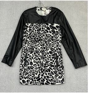 Chico's Women's Black White Print Blazer Size M #67462